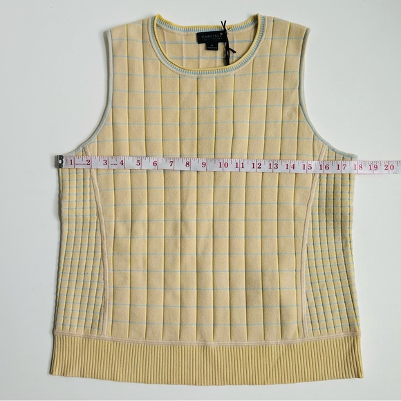 Carlisle Collection Salutation Sleeveless Top Blouse Yellow Size Large - Picture 11 of 16